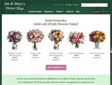 Tablet Screenshot of jimandmarysflowers.com